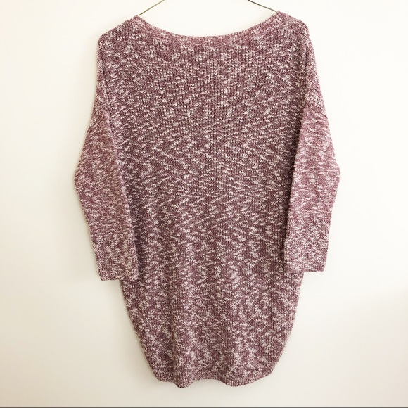 Express Marled Lace-Up Tunic Sweater - Picture 2 of 5